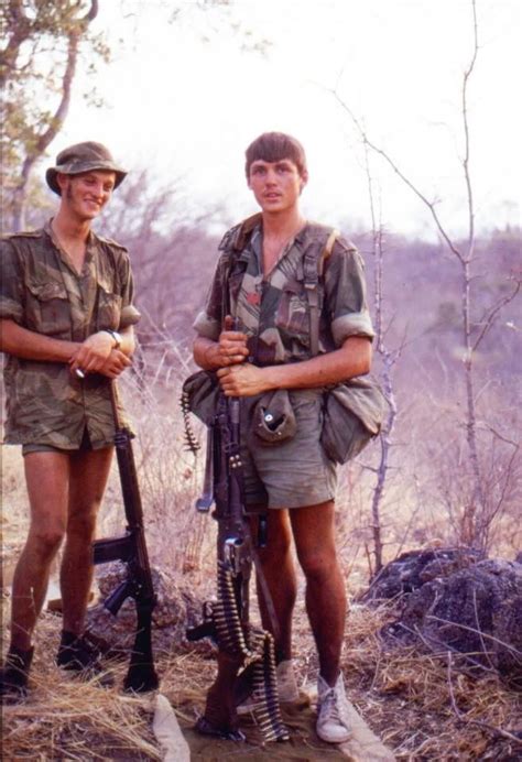 Rhodesian Soldiers Of The Rli Pictured On Patrolthe One On The Left Is