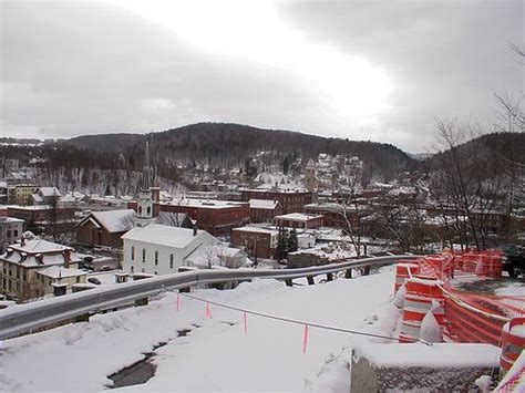 Cliff Street View Of Downtown Montpelier Vermont Vermont Winter