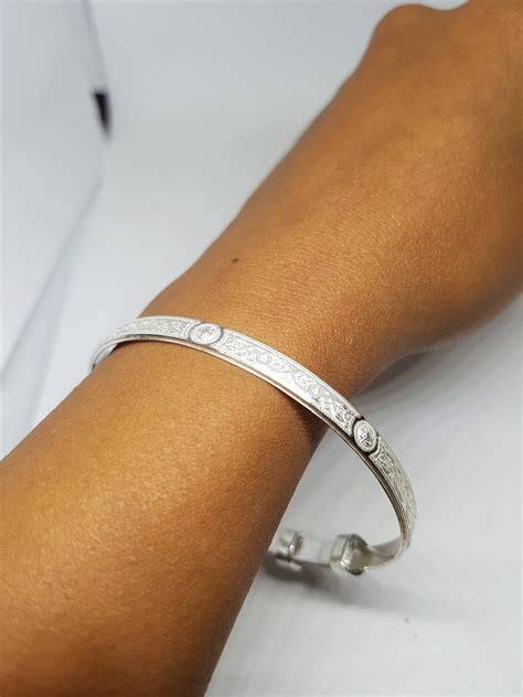 Expandable Adult Bangle Sterling Silver Bangle T For Her Etsy