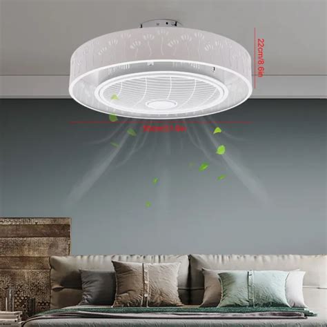 22 Modern Ceiling Fan Remote Control Dimmable Led Light Flush Mount