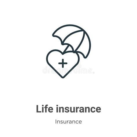 Life Insurance Line Icon Stock Vector Illustration Of Outline 154038087