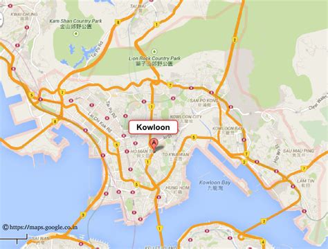 Map Of Kowloon Hong Kong