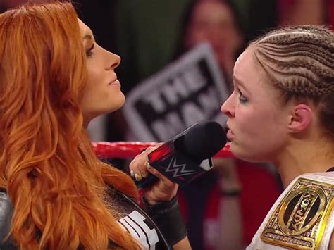 Ronda Rousey Threatens Becky Lynch I Could Kill You With My Bare