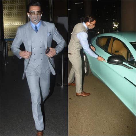 Ranveer Singh Looks Dapper In Grey Suit As He Takes His Aston Martin For A Ride Netizens Find