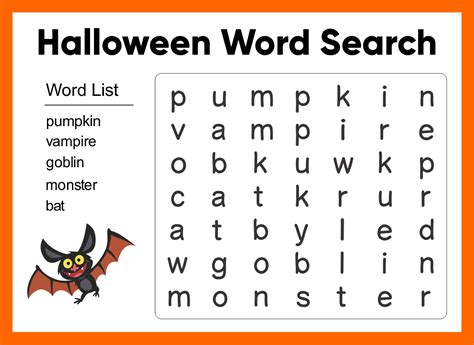Easy Halloween Word Search Free Printable Word Search Printable Free