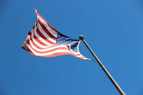 Free Stock Photo Of American Flag Waving On Pole