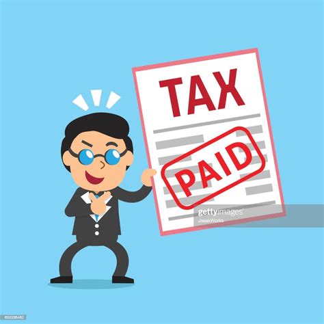 Cartoon A Businessman Paid Tax High Res Vector Graphic Getty Images