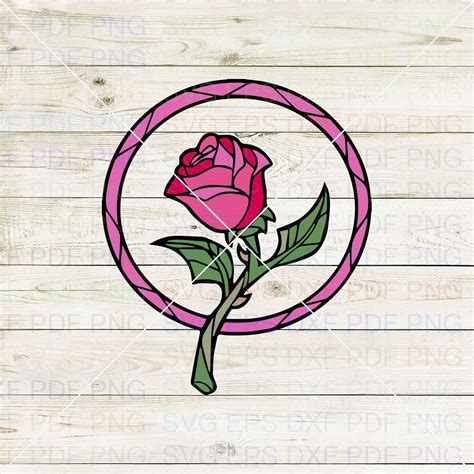Enchanted Rose Beauty And The Beast 013 Svg Dxf Eps Pdf Png | Etsy