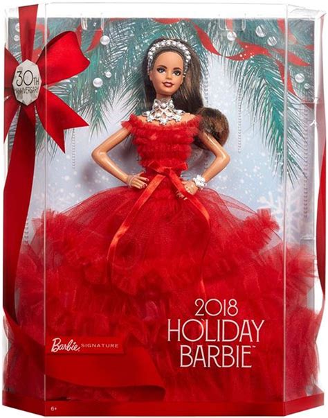 Poupée Barbie 30eme Anniversaire Noël Latina Brune Poupée Achat