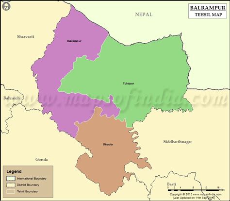 Balrampur Tehsil Map 