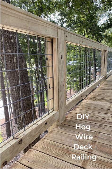 DIY Hog Wire Deck Railing Deck Railing Diy Deck Railing Design Wire