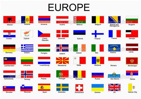 All You Need Is English Vocabulary Countries European Flags