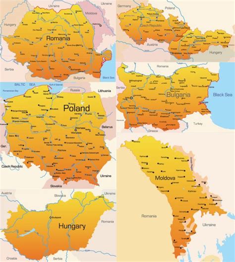 Eastern Europe Geographic Map Free Vector Download Freeimages