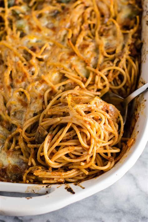 Vegetarian Baked Spaghetti Recipe Build Your Bite