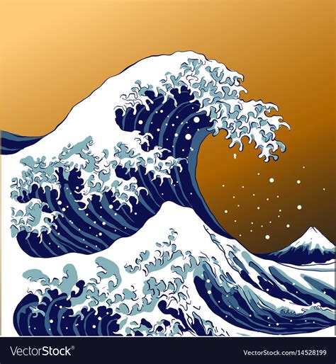 Japanese Wave Royalty Free Vector Image Vectorstock