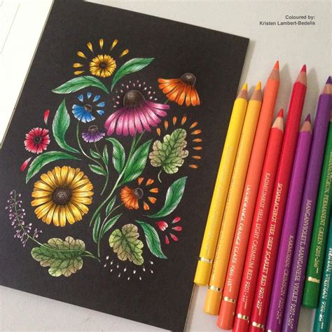 Coloring Book Art With Colored Pencils