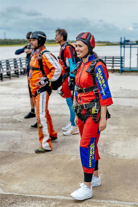 Group Of Skydivers Before Jumping Editorial Stock Photo Image Of