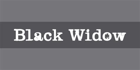 Black Widow Font Zillion