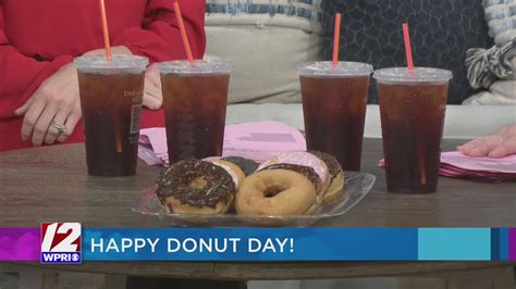 Dunkin' offers free donut to celebrate National Donut Day - YouTube