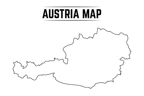 Outline Simple Map Of Austria 3087789 Vector Art At Vecteezy