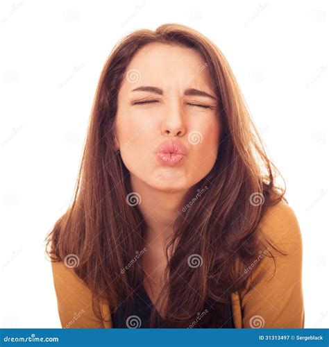 Woman Kiss On Camera Stock Image Image Of Attractive 31313497
