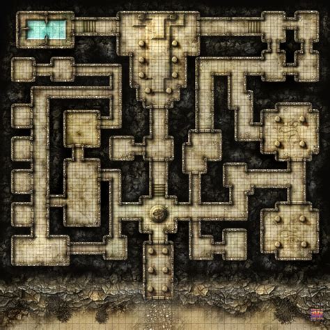 Desert Dungeon Grid By Zatnikotel On Deviantart Dungeon Maps Fantasy