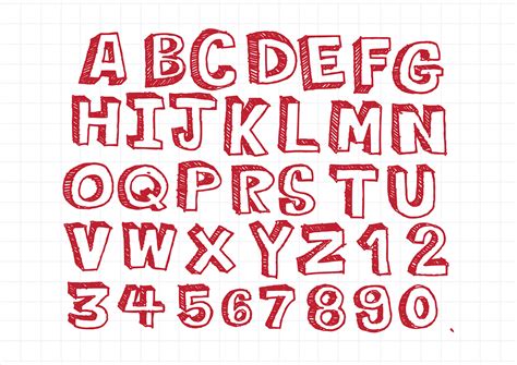 Hand Drawn Letters Font Written With A Pen 646976 Vector Art At Vecteezy