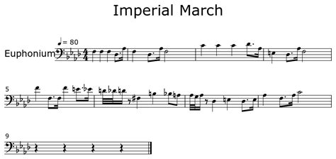 Imperial March Sheet Music For Euphonium
