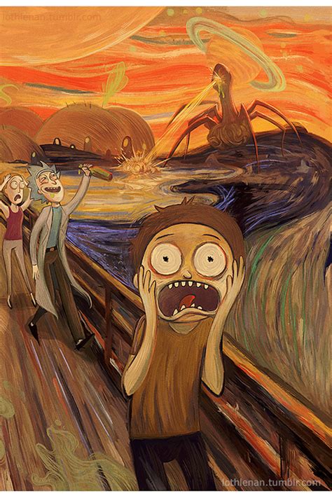 classic paintings converted  cartoon masterpieces