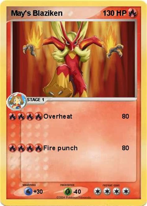 Pokémon May S Blaziken Overheat My Pokemon Card