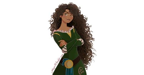 Brave S Princess Merida Reimagined As Biracial Disney Princesses Of Different Races Popsugar