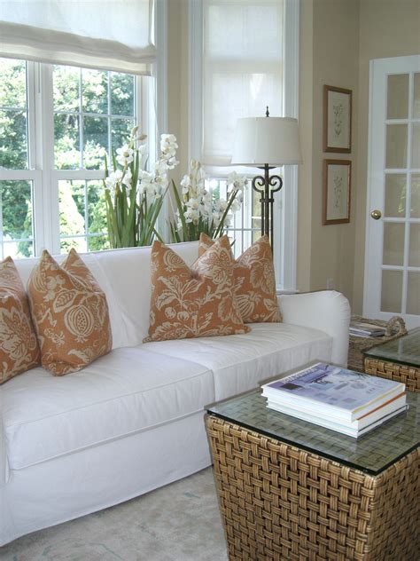 Pretty Sofa In Front Of Bay Window If I Wanted To Do Away With The