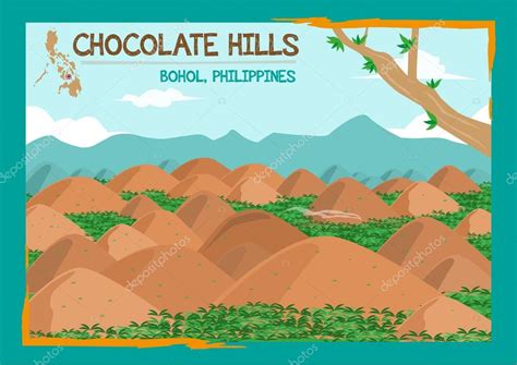 Formación Chocolate Hills Situada En Bohol Filipinas Que Se Muestra