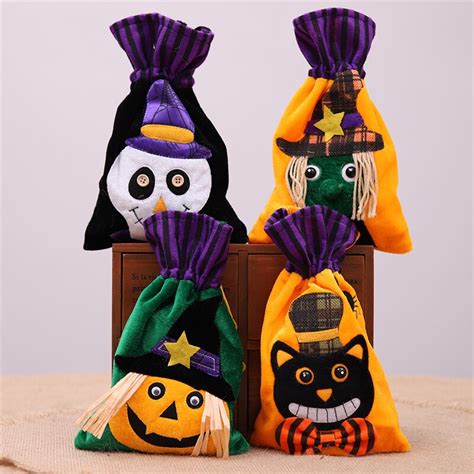 Colorful Halloween Candy Bag T Bags Pumpkin Trick Or