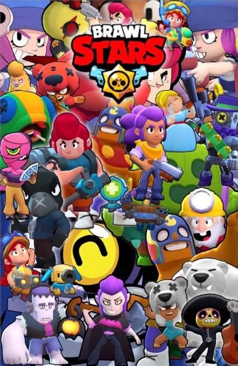 Edit the label text in each row. Made a collage of Brawl Stars characters in photoshop ...