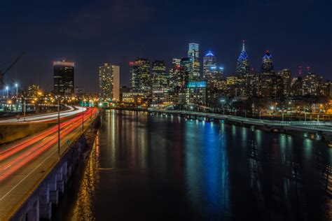 Philly Skyline At Night Free Stock Photos In  Format