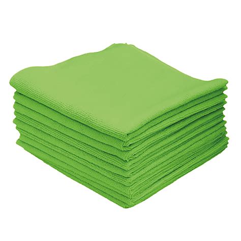 Microfibre Cloth Green 200gsm Pack Of 10