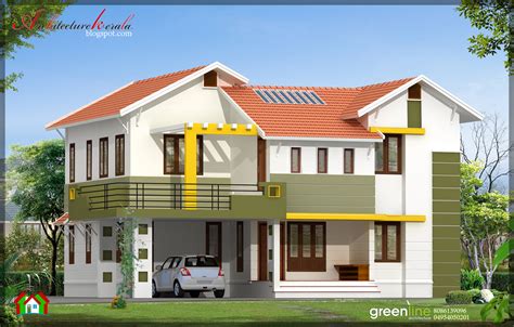 Architecture Kerala 4 Bhk Contemporary Style Indian Home Elevation