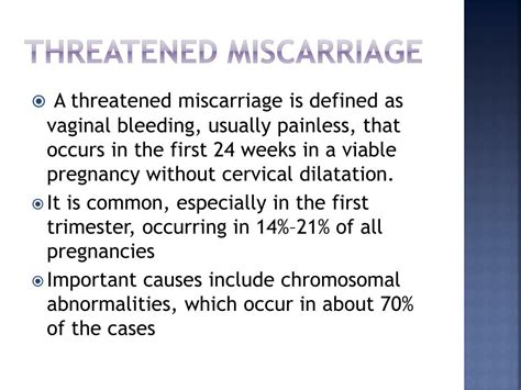 Ppt Role Of Progesterone In Threatened And Recurrent Miscarriage