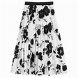 Girls pleated white skirt by Elsy with a black floral and slogan print ...