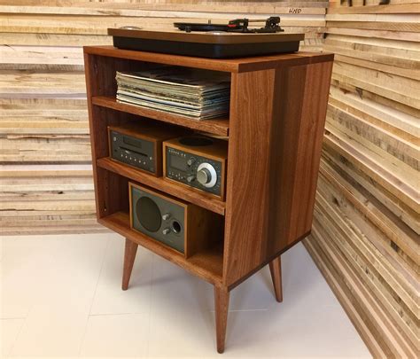Micro Mid Century Modern Record Player Console Turntable Modern