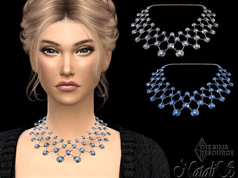 Sims 4 Crystal Mesh Necklace By Natalis At Tsr The Sims Book