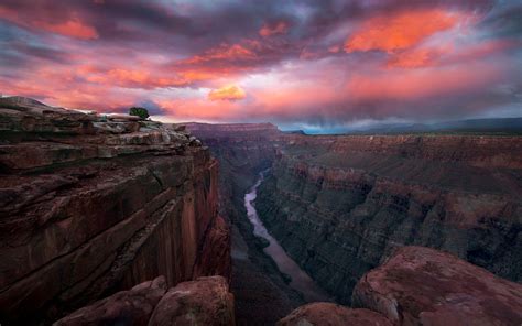 Sunset Lipan Point View Grand Canyon National Park Arizona Wallpapers