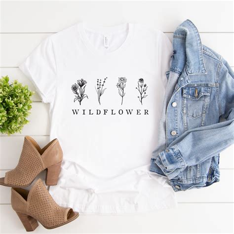 Wildflower Shirt Wildflower T Shirt Flower Shirt Etsy