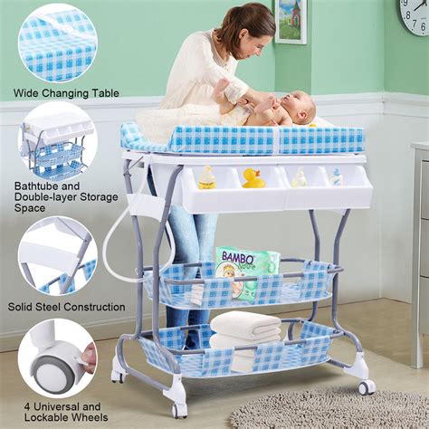 Mother And Kids Baby Care Wood Baby Changing Table Dresser Nursing