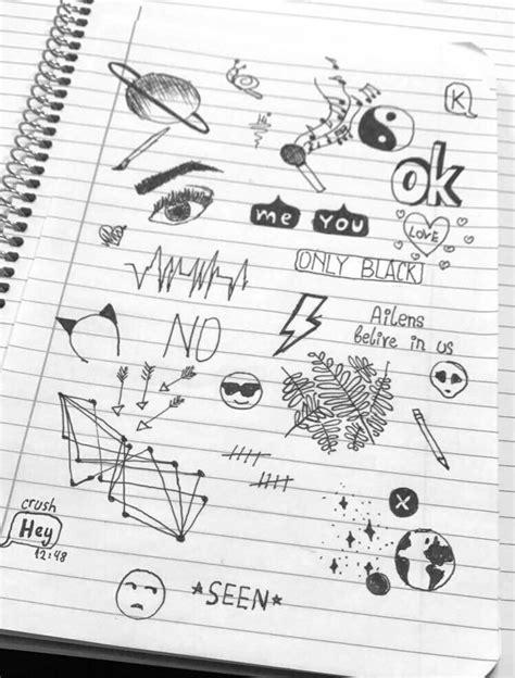 Bored In Class Doodles Tumblr Notebook Doodles Mini Drawings