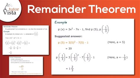 The procedure to use the remainder calculator is as follows: Remainder Theorem | Polynomials | Proof | Examples - YouTube