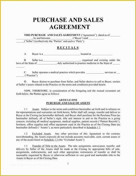 Free Purchase Agreement Template Of Free Printable Sale Agreement Form