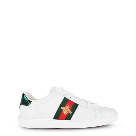 Gucci New Ace Bee Embroidered Trainers Women White 9064