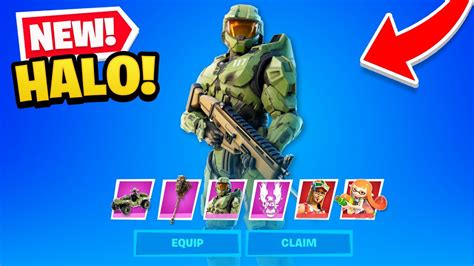 New Halo Arrives In Fortnite Master Chief Skin Youtube